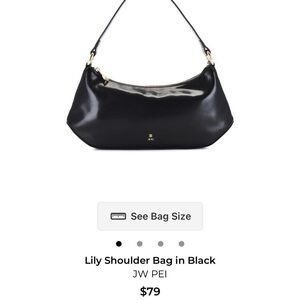 JW PEI Lily Shoulder Bag in Black with Gold Hardware